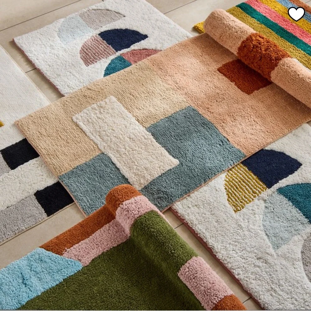West Elm Light Sienna Bath Mat - Colorblock Bath Mat 24
